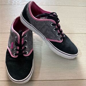 Vans Black and Pink Women's Sneakers